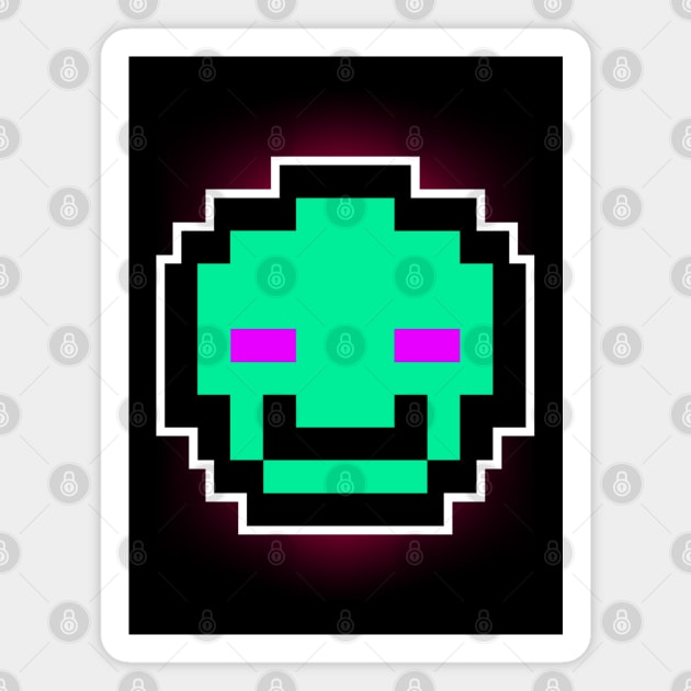 Green Invader Magnet by DvsPrime8